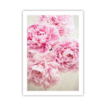 Obraz - Plakat - W różowym przepychu - 50x70cm - Piwonie Bukiet Kwiatów Kwiaty - Nowoczesny modny obraz Plakat bez ramy do Salonu Sypialni ARTTOR - ARTTOR