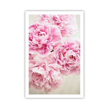 Obraz - Plakat - W różowym przepychu - 61x91cm - Piwonie Bukiet Kwiatów Kwiaty - Foto Plakaty na ścianę bez ramy - Plakat do Salonu Sypialni ARTTOR - ARTTOR