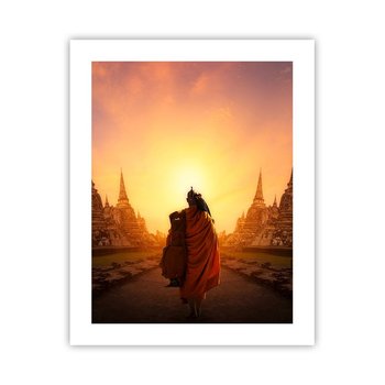 Obraz - Plakat - W spokoju przez wieczność - 40x50cm - Tajlandia Buddyzm Świątynia - Foto Plakaty bez ramy do Salonu Sypialni ARTTOR - ARTTOR