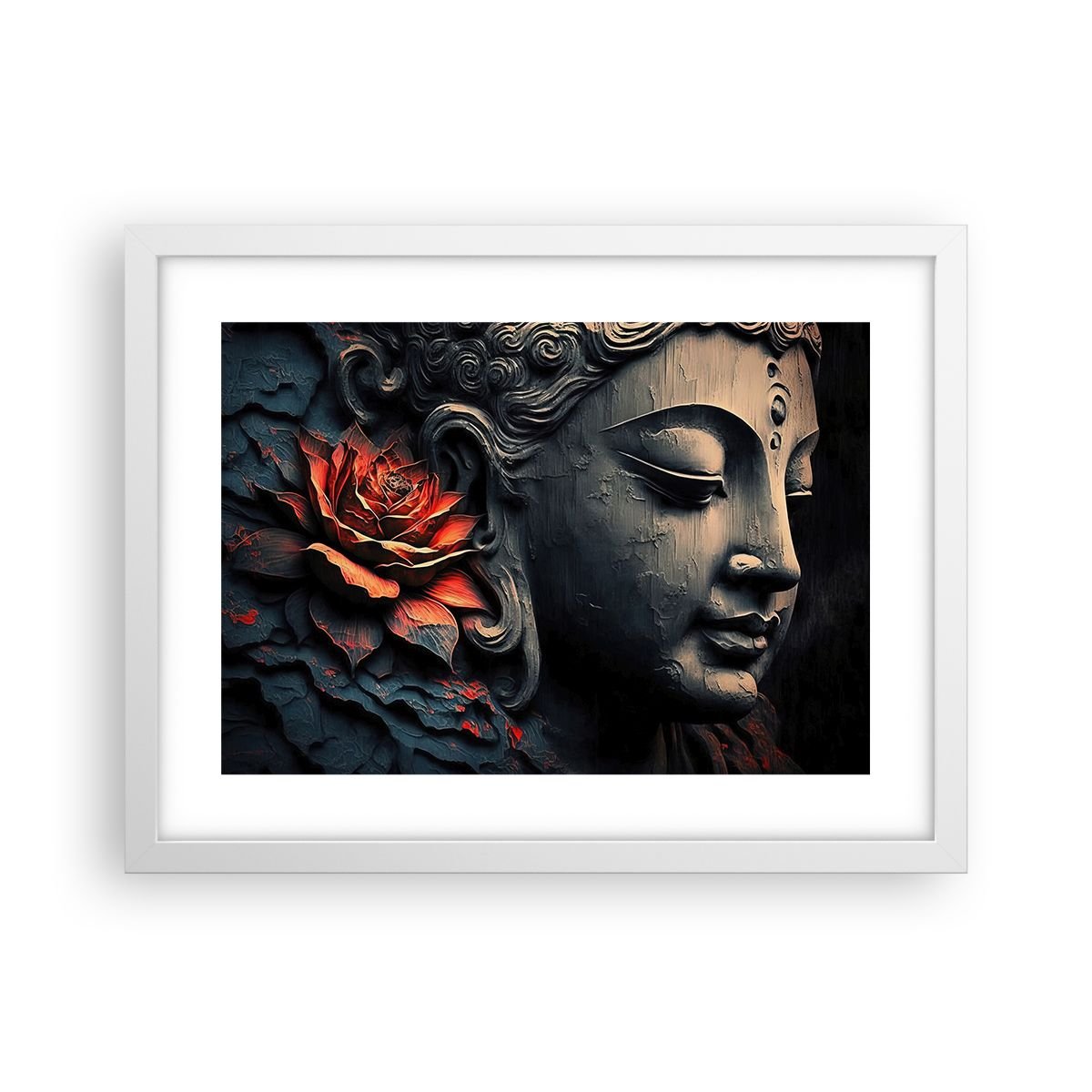 Obraz - Plakat - W zgodzie ze światem - 40x30cm - Budda Indie Medytacja ...