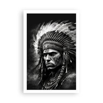 Obraz - Plakat - Wódz i wojownik - 61x91cm - Indianin Plemiona Etniczny - Foto Plakaty na ścianę bez ramy - Plakat do Salonu Sypialni ARTTOR - ARTTOR