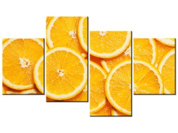 Obraz Plasterki pomarańczy, 4 elementy, 120x70 cm - Oobrazy