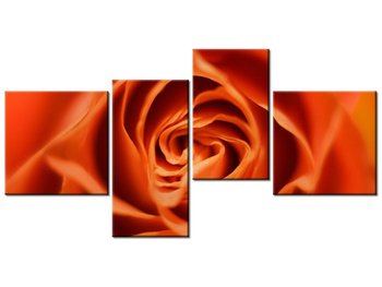 Obraz Płatki róży herbacianej, 4 elementy, 140x70 cm - Oobrazy