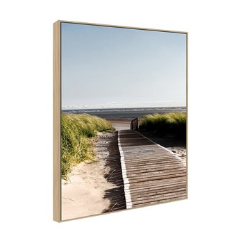 Obraz plaża morze 69x99 cm klasyczna rama - Knor