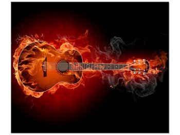 Obraz Płonąca gitara, 60x50 cm - Oobrazy