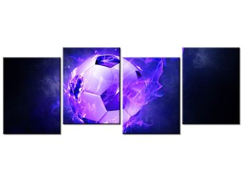 Obraz Płonąca piłka, 4 elementy, 120x45 cm - Oobrazy