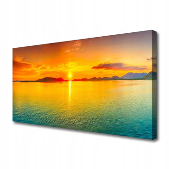 Obraz Płótno na Drewnianej Ramie - Canvas Morze Słońce Krajobraz 120x60 - Inny producent