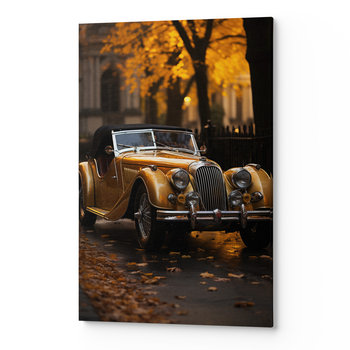 Obraz płótno na ścianę salon sypialnia SAMOCHÓD RETRO ŻÓŁTY CARS00509 50x70 - Wave Print