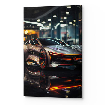 Obraz płótno na ścianę salon sypialnia SAMOCHÓD SREBRNY CARS00317 80x120 - Wave Print