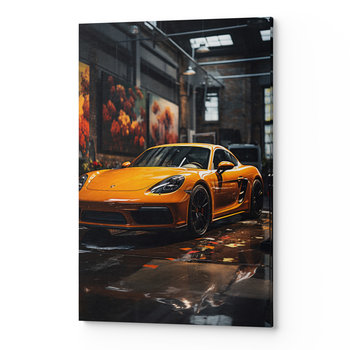 Obraz płótno na ścianę salon sypialnia SAMOCHÓD ŻÓŁTY CARS00472 30x40 - Wave Print