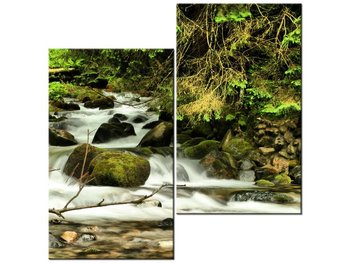 Obraz Potok wśród drzew, 2 elementy, 60x60 cm - Oobrazy