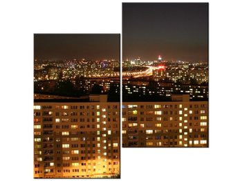 Obraz Poznań nocą, 2 elementy, 60x60 cm - Oobrazy