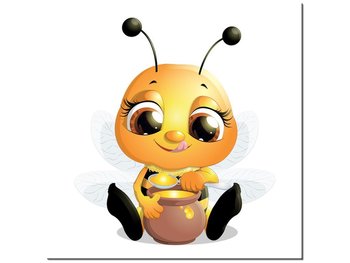 Obraz Pszczółka jedząca miodek, 40x40 cm - Oobrazy