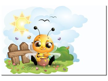Obraz Pszczółka na łące, 60x40 cm - Oobrazy