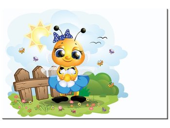 Obraz Pszczółka w niebieskiej spódniczce, 60x40 cm - Oobrazy