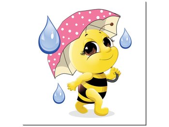 Obraz Pszczółka z parasolem, 40x40 cm - Oobrazy