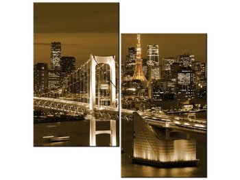 Obraz Rainbow Bridge w Tokio, 2 elementy, 60x60 cm - Oobrazy
