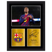 Obraz Raphinha FC Barcelona - plakat ścienny z repliką autografu 30x20 cm