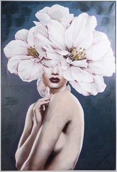 Obraz Ręcznie Malowany Kobieta Women 82X122X4 Różowy + Czarny - Eurofirany