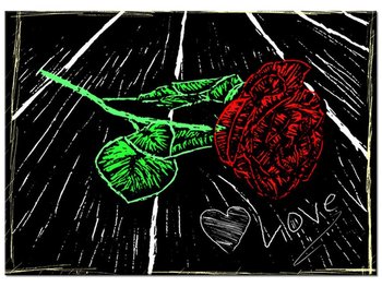 Obraz Róża Love, 70x50 cm - Oobrazy