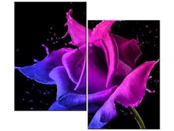 Obraz Róża z farb - Jakub Banaś, 2 elementy, 80x70 cm - Oobrazy