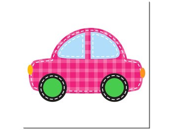 Obraz Różowe auto, 30x30 cm - Oobrazy
