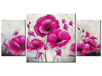 Obraz Różowe Maki, 3 elementy, 80x40 cm - Oobrazy