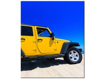 Obraz Samochód terenowy na plazy, 50x60 cm - Oobrazy