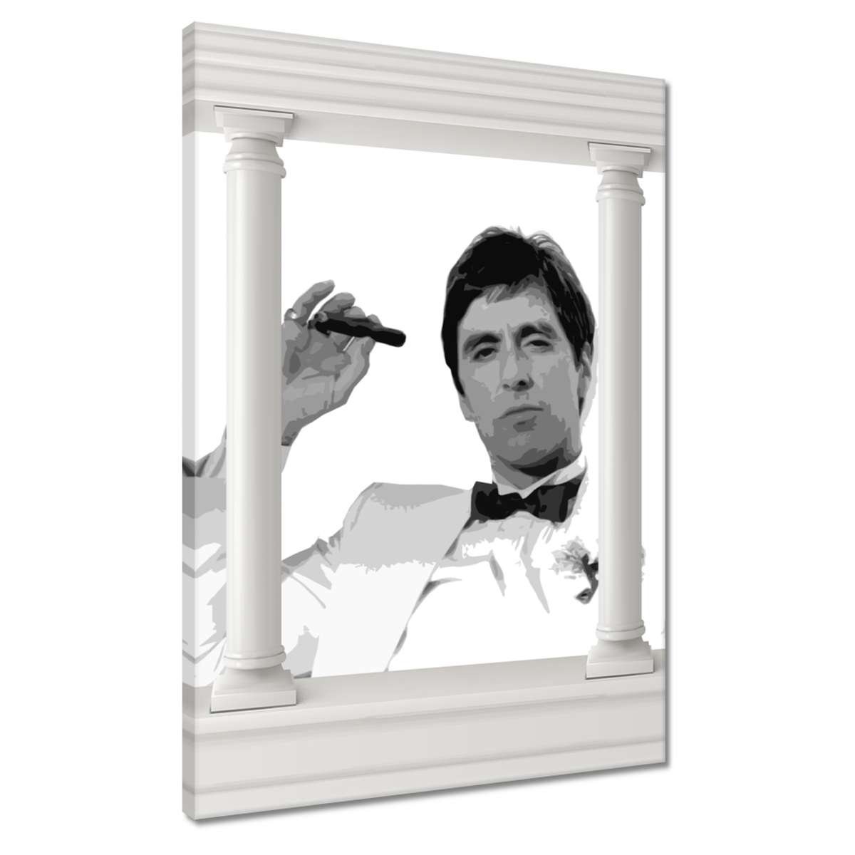 Tableau - Scarface The World is Yours Tony Montana Noir et Blanc