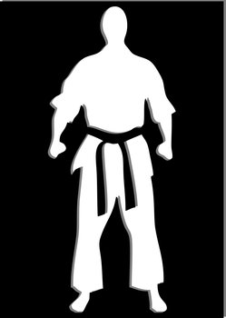 Obraz Ścienny Ażurowy Karate Sztuki Walki Dekoracja Ścienna Różne Kolory - DrewnianyDecor