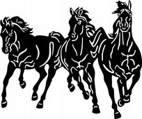Obraz Ścienny Ażurowy Konie w Galopie Dekoracja Ścienna Różne Kolory
