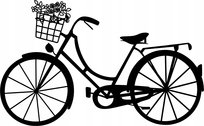 Obraz Ścienny Dekoracja Rower z koszyczkiem bike