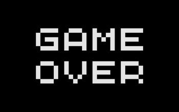 Obraz Ścienny Dekoracyjny dla Gracza Prezent napis Game Over - DrewnianyDecor
