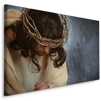 Obraz Ścienny JEZUS W Koronie Cierniowej 3D Wielki Piątek Religia 70cm x 50cm - Muralo