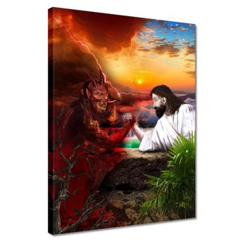 Obraz Siłowanie Jezusa z diabłem, 30x40cm - ZeSmakiem