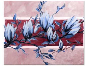 Obraz Słodycz magnolii niebiesko-różowa, 50x40 cm - Oobrazy