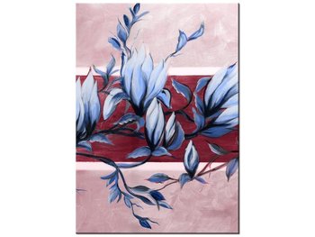 Obraz Słodycz magnolii niebiesko-różowa, 50x70 cm - Oobrazy