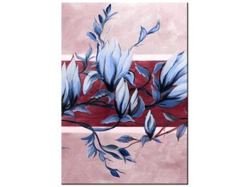 Obraz Słodycz magnolii niebiesko-różowa, 70x100 cm - Oobrazy