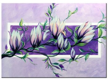 Obraz Słodycz magnolii w fiolecie, 70x50 cm - Oobrazy