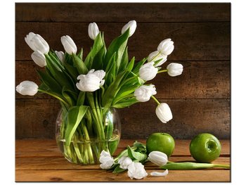 Obraz Śnieżnobiałe tulipany, 60x50 cm - Oobrazy