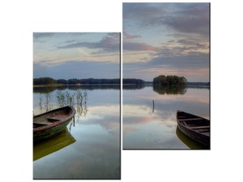 Obraz Spokojne Jezioro Wolsztyńskie, 2 elementy, 60x60 cm - Oobrazy