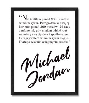 Obraz sportowy motywacja z cytatem Michael Jordan 32x42 cm - iWALL studio