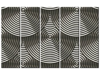 Obraz Srebrne obręcze, 5 elementów, 100x63 cm - Oobrazy