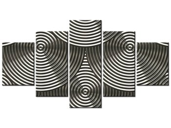 Obraz Srebrne obręcze, 5 elementów, 150x80 cm - Oobrazy