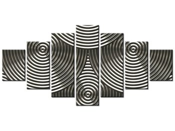 Obraz Srebrne obręcze, 7 elementów, 210x100 cm - Oobrazy