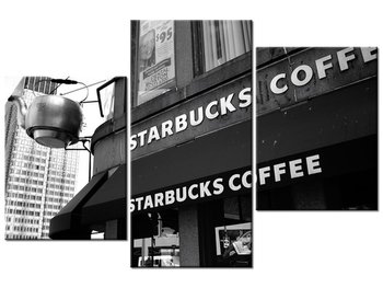 Obraz Starbucks - Mith Huang, 3 elementy, 90x60 cm - Oobrazy