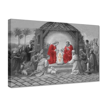 Obraz Święta rodzina czerwień, 30x20cm - ZeSmakiem