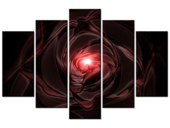 Obraz Świetlista róża, 5 elementów, 150x100 cm - Oobrazy