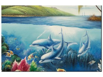 Obraz Sympatyczne delfiny, 30x20 cm - Oobrazy