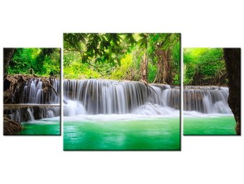 Obraz, Tajlandia wodospad w Kanjanaburi, 3 elementy, 80x40 cm - Oobrazy